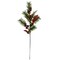 Northlight Lighted Pinecone, Berry and Pine Christmas Spray - 27" - Warm White
